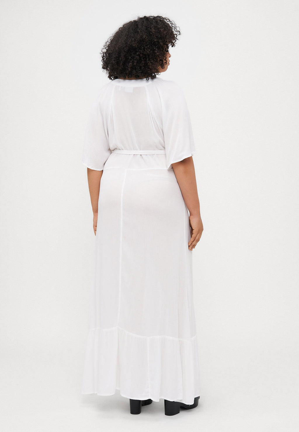 CARCIKKA FLOWY V NECK LONG DRESS Media 4
