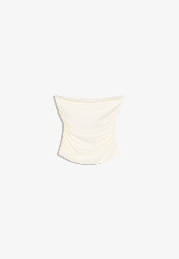 Bershka GATHERED - BANDEAU TOP - Top - white