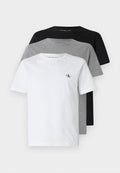 Calvin Klein Jeans MONOLOGO 3 PACK - Basic T-shirt - bright white/black/grey heather