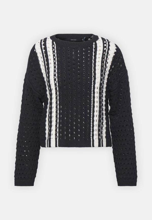 Vero Moda VMLESTER O NECK - Jumper - black/birch
