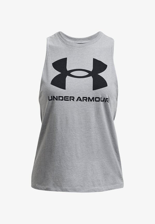 Under Armour RIVAL - Top - steel medium heather  black black