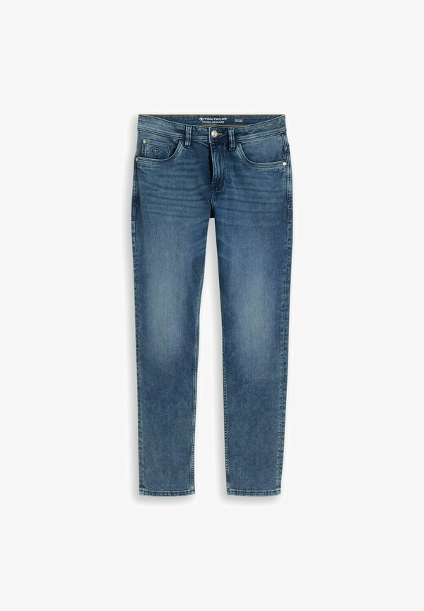 TOM TAILOR TTJOSH REGULAR SLIM JEANS MIT STRETCH - Slim fit jeans - used mid stone blue denim