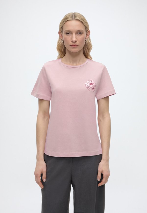 TOM TAILOR T-SHIRT BASIC CREW NECK PRINT - Print T-shirt - light elderberry