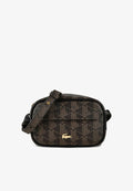 Lacoste THE BLEND SEASONAL UMHÄNGETASCHE 20 CM - Cross body bag - mono slate black shitake