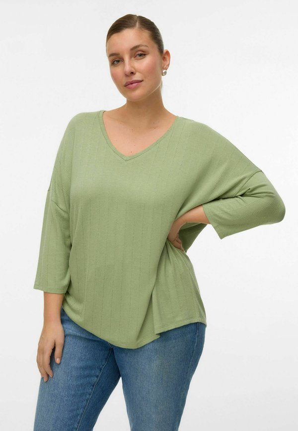 Vero Moda Curve Knitted VMCBRIANNAMIX Knitted - Jumper - mistletoe