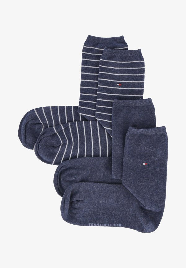 Tommy Hilfiger WOMEN SOCK SMALL STRIPE 2 PACK - Socks - blau