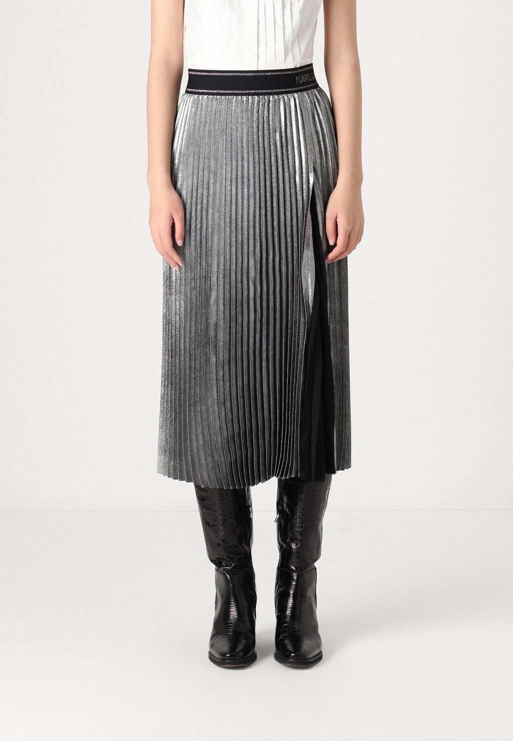 FOIL PLEATED SKIRT Media 3