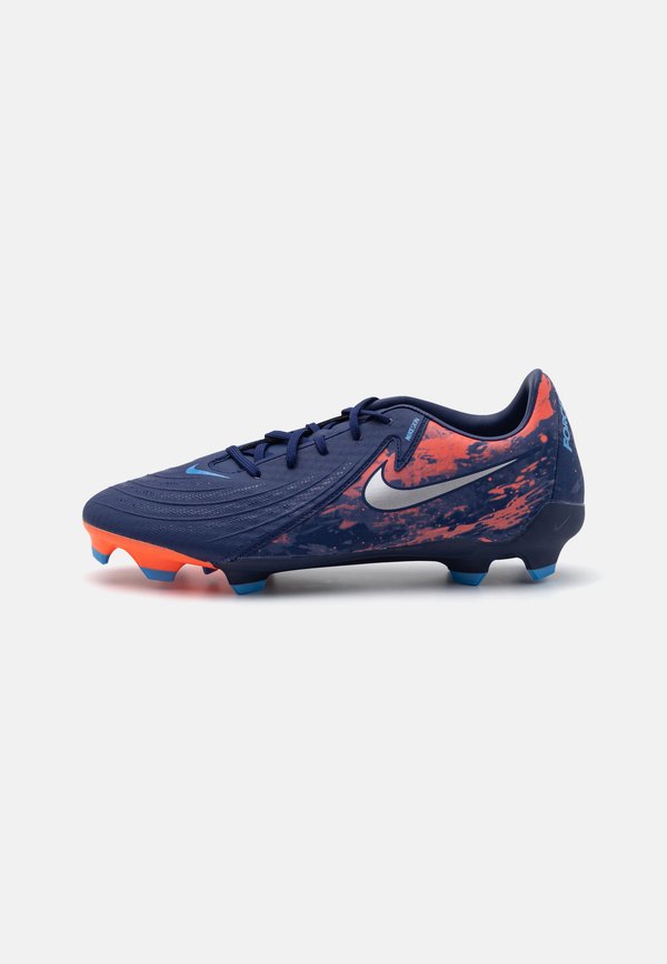 Nike Performance PHANTOM GX II ACADEMY FG/MG - Firm-ground football boots - blue void/chrome