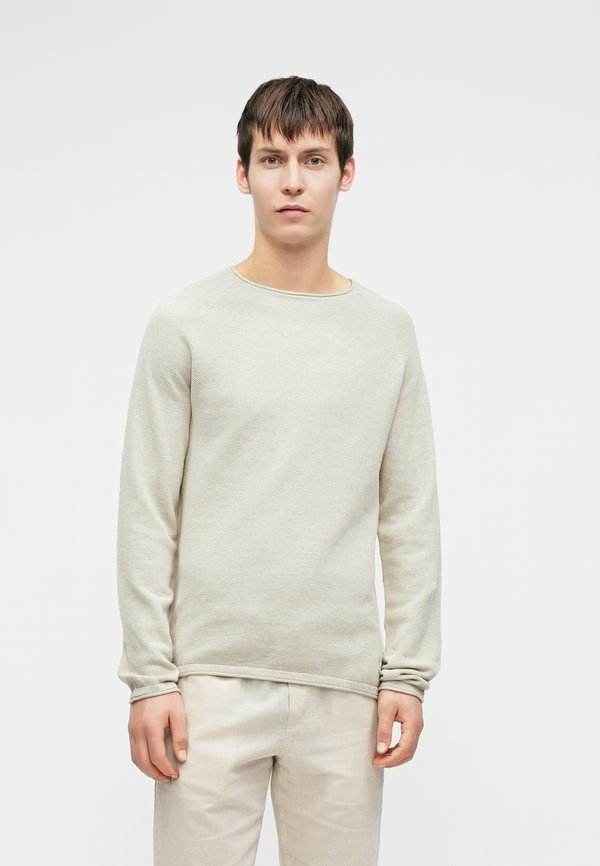 Jack & Jones JJEHILL KNIT CREW NECK NOOS - Jumper - oatmeal melange