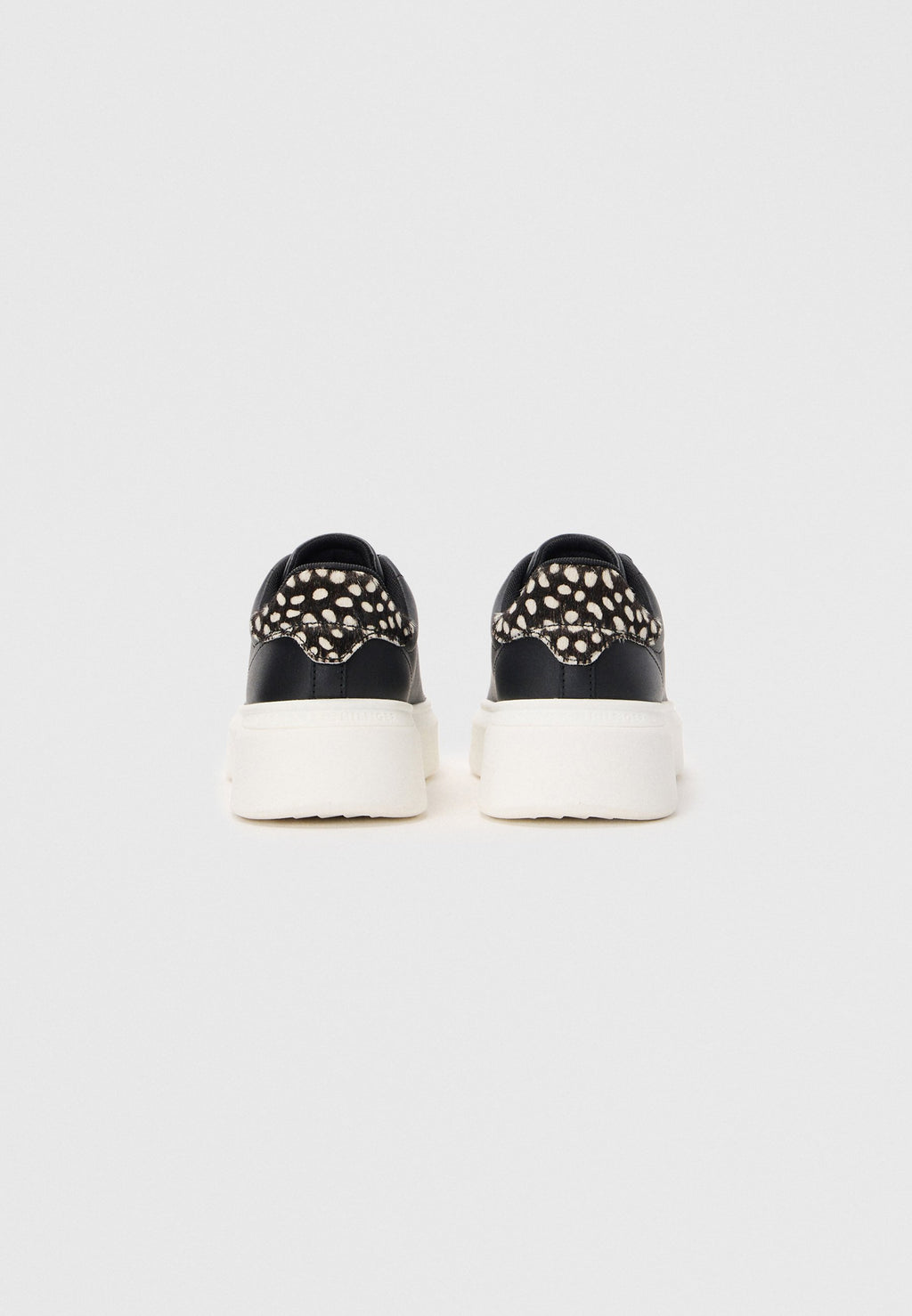 SNOW LEOPARD HEEL LEATHER PLATFORM TRAINERS Media 3