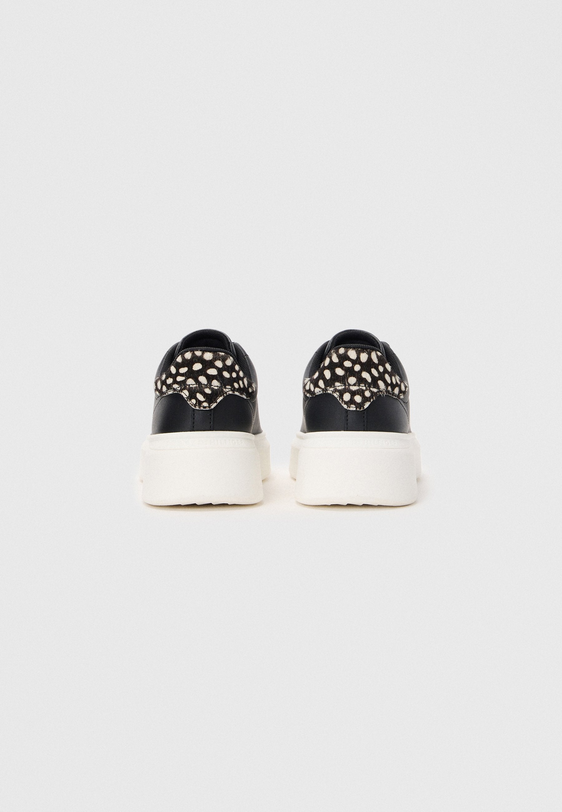 SNOW LEOPARD HEEL LEATHER PLATFORM TRAINERS Media 3