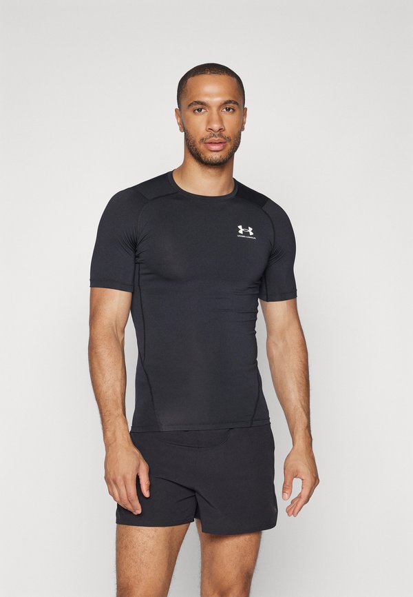 Under Armour HEATGEAR BASELAYER - Sports T-shirt - black/white
