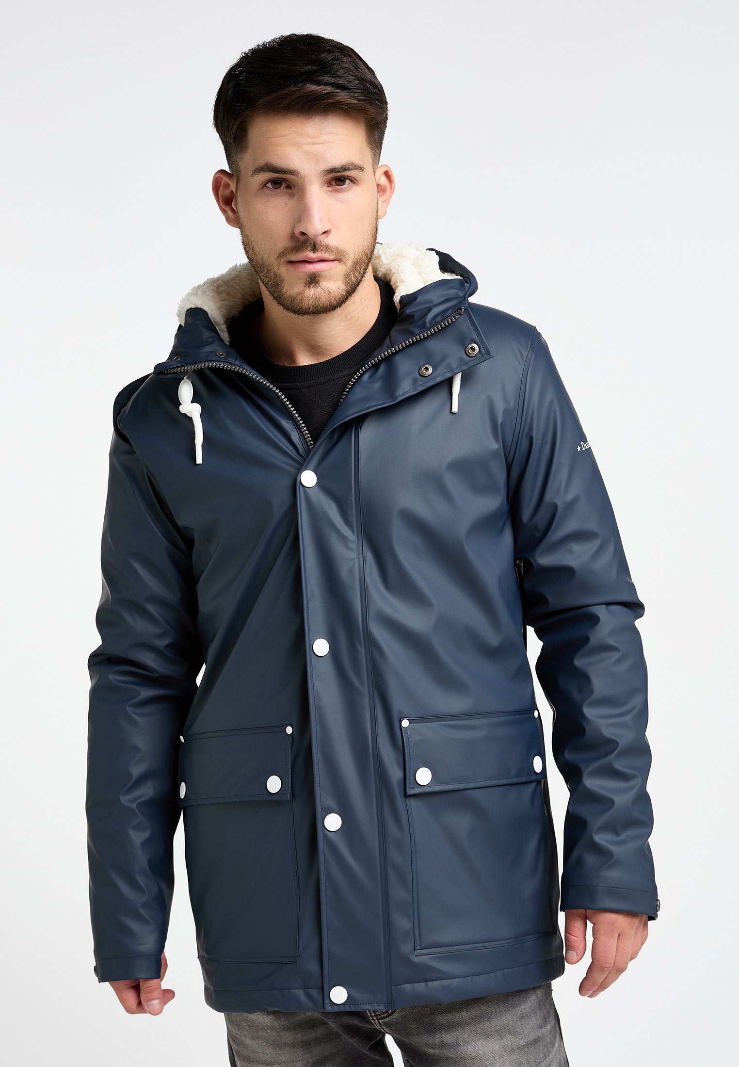 DreiMaster DREIMASTER REGENJACKE MIT WEBPELZFUTTER IN TEDDYOPTIK DRYMASTER