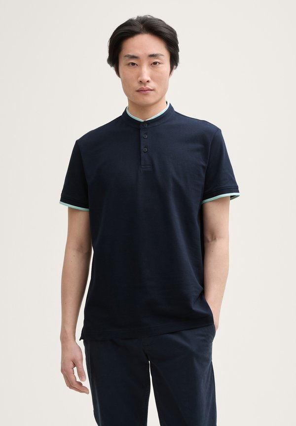 TOM TAILOR MIT STEHKRAGEN - Basic T-shirt - sky captain blue