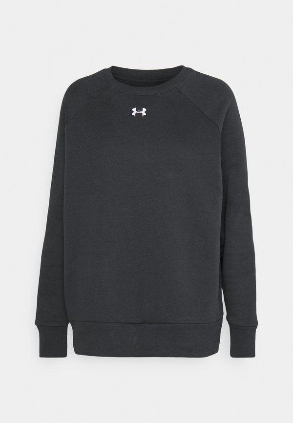 Under Armour RIVAL FLEECE - Sweatshirt - black/white