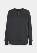 Under Armour RIVAL FLEECE - Sweatshirt - black/white
