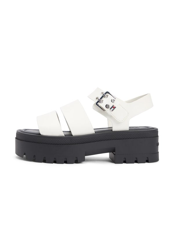 Tommy Jeans BUCKLE LEATHER CLEAT PLATFORM SANDALS
