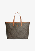 Tommy Hilfiger TH MONOPLAY PRINT TOTE BAG WITH LEATHER - Tote bag - black mix