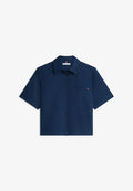 Tommy Hilfiger CLASSIC POPLIN SHORT SLEEVE SHIRT - Button-down blouse - dark night navy