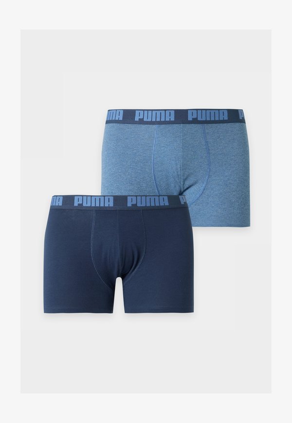 Puma MEN EVERYDAY BASIC 2 PACK - Boxer briefs - mottled blue/dark blue