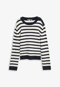 TOM TAILOR Jumper - white sky blue knit stripe