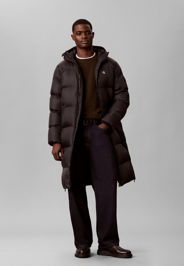 Calvin Klein Jeans HOODED PUFF - Winter coat - black