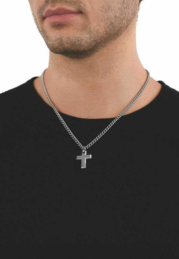 TOM TAILOR MIT ANHÄNGER KREUZ - Necklace - metal