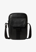 Calvin Klein WEBBING STRAP SLIM REPORTER - Cross body bag - black/white