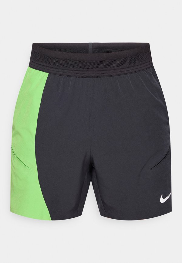 Nike Performance NIKECOURT SLAM SHORT  - Sports shorts - black/mean green/white