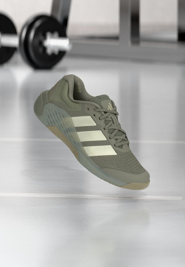 adidas Performance DROPSET 4 POWER - Training shoe - silver-coloured pebble/ice gold-coloured metallic/cargo