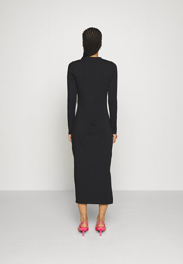 NU-IN LONG SLEEVE MIDI DRESS WITH SLIT