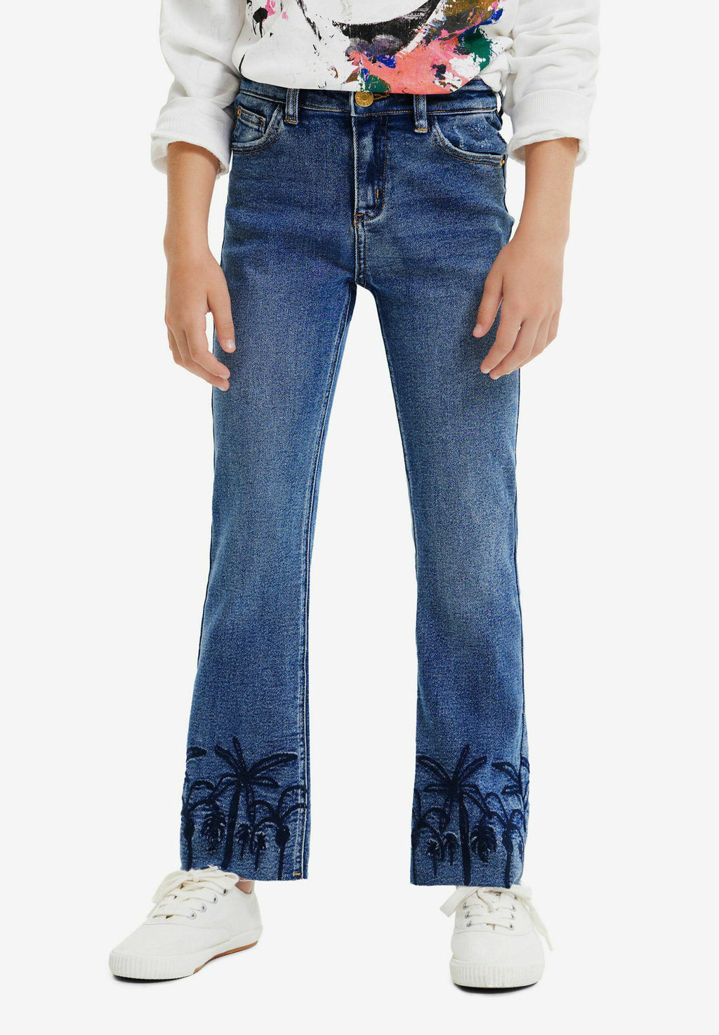 Desigual EMBROIDERED LONG FLARE