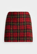Lauren Ralph Lauren Woman PLAID MOHAIR PENCIL MINISKIRT