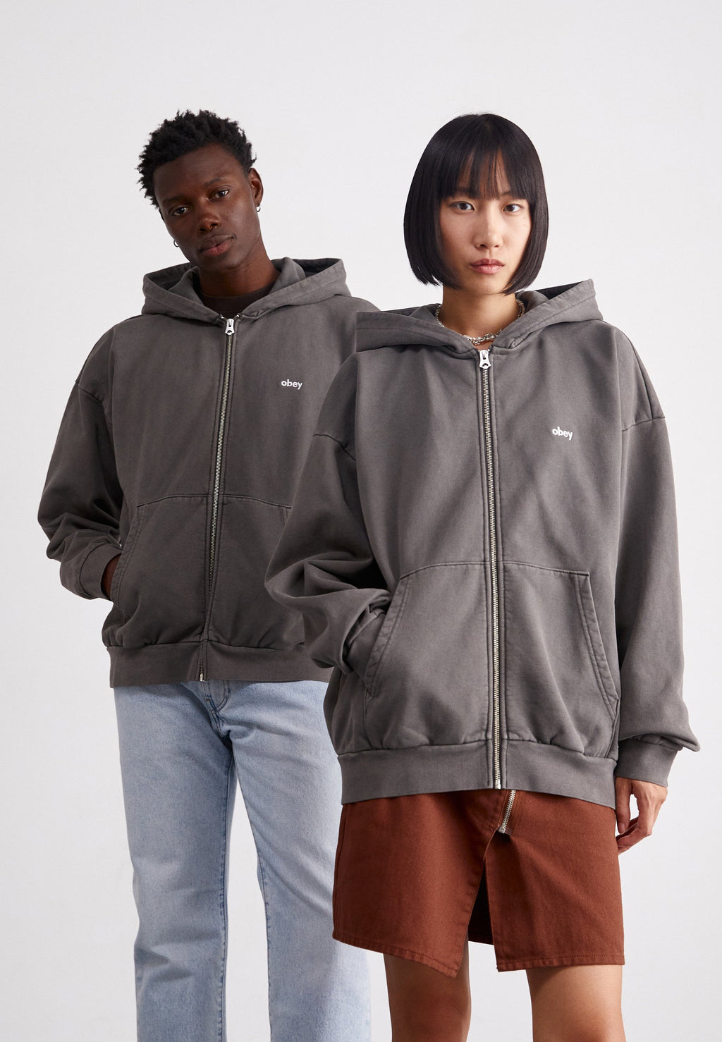 Obey Clothing LOWERCASE ZIP HOOD