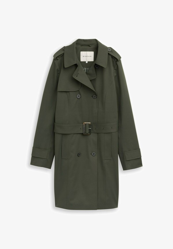 TOM TAILOR AUS WASSERABWEISENDEM MATERIAL - Trenchcoat - dark ivy green
