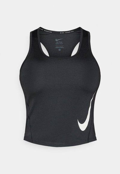 Nike Performance TEMPO RUN TANK - Top - black/reflective silver-coloured/white