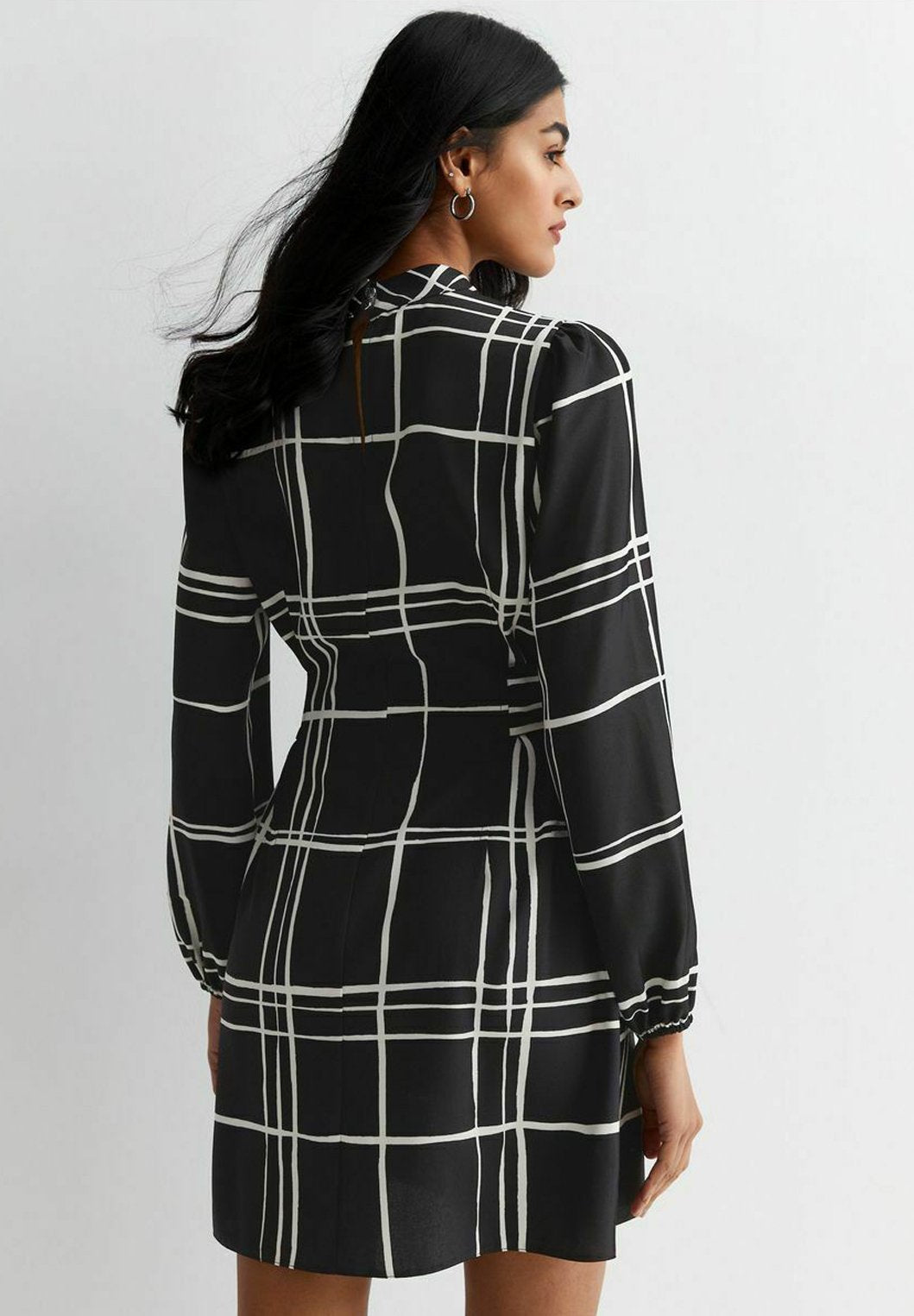 New Look  CHECK BELTED HIGH NECK MINI