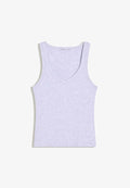 Bershka BASIC RIBBED - VEST TOP - Top - dark grey