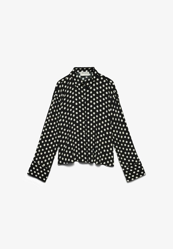 Vero Moda SHIRT AWCHEVELLE SHIRT - Button-down blouse - black