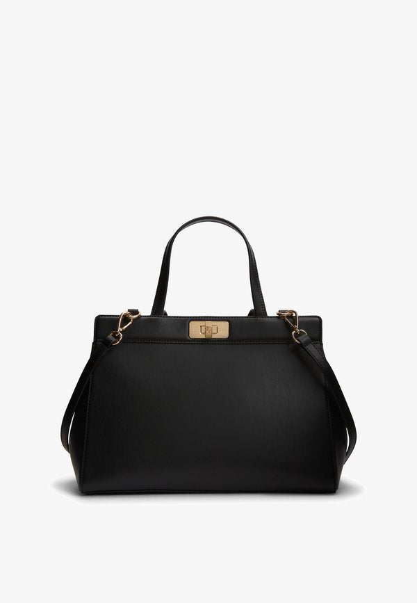 Tommy Hilfiger MODERN SATCHEL - Handbag - black
