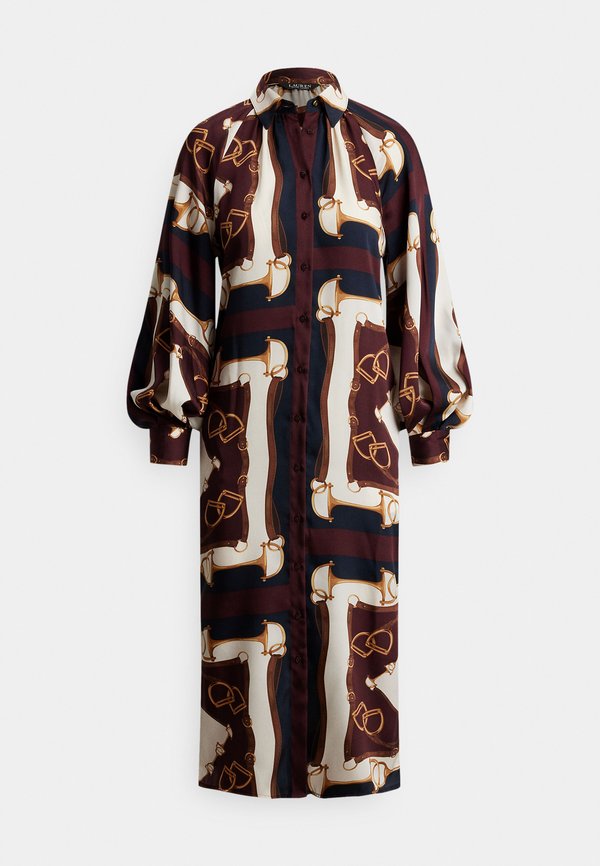 Lauren Ralph Lauren Petite EQUESTRIAN-PRINT TWILL MIDI SHIRTDRESS