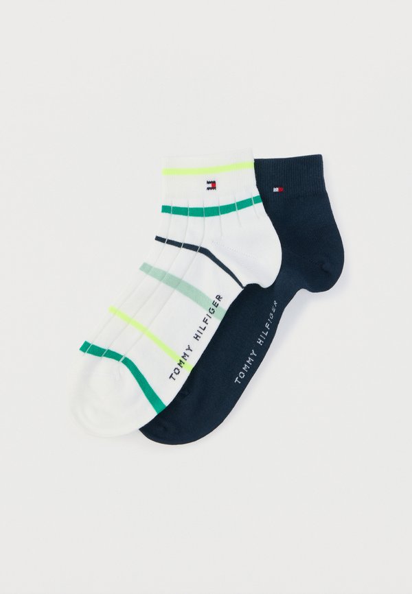 Tommy Hilfiger MEN SUMMER BRETON 2 PACK - Sneaker socks - white/fresh green