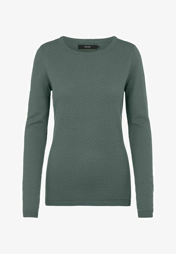 Vero Moda VMCARE STRUCTURE O-NECK - Jumper - balsam green