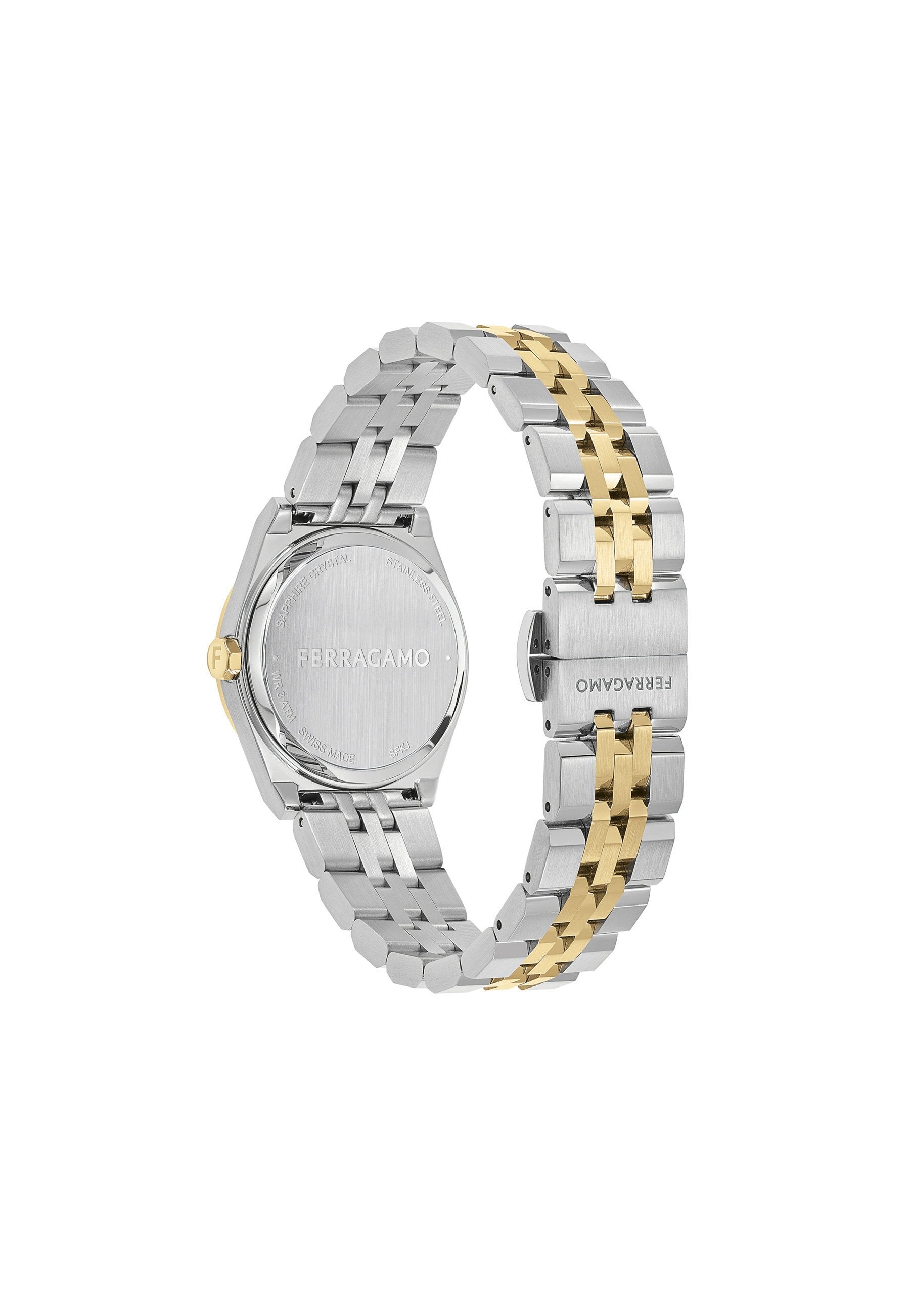WATCH VEGA DUO 28MM QTZ C/BICO SS IPCH D/WHITE MOP B/BICO SS Media 2