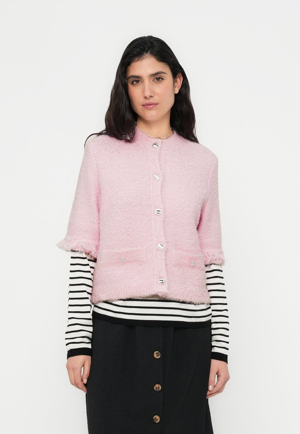 VILA VIMERCY O NECK BUTTON CARDIGAN