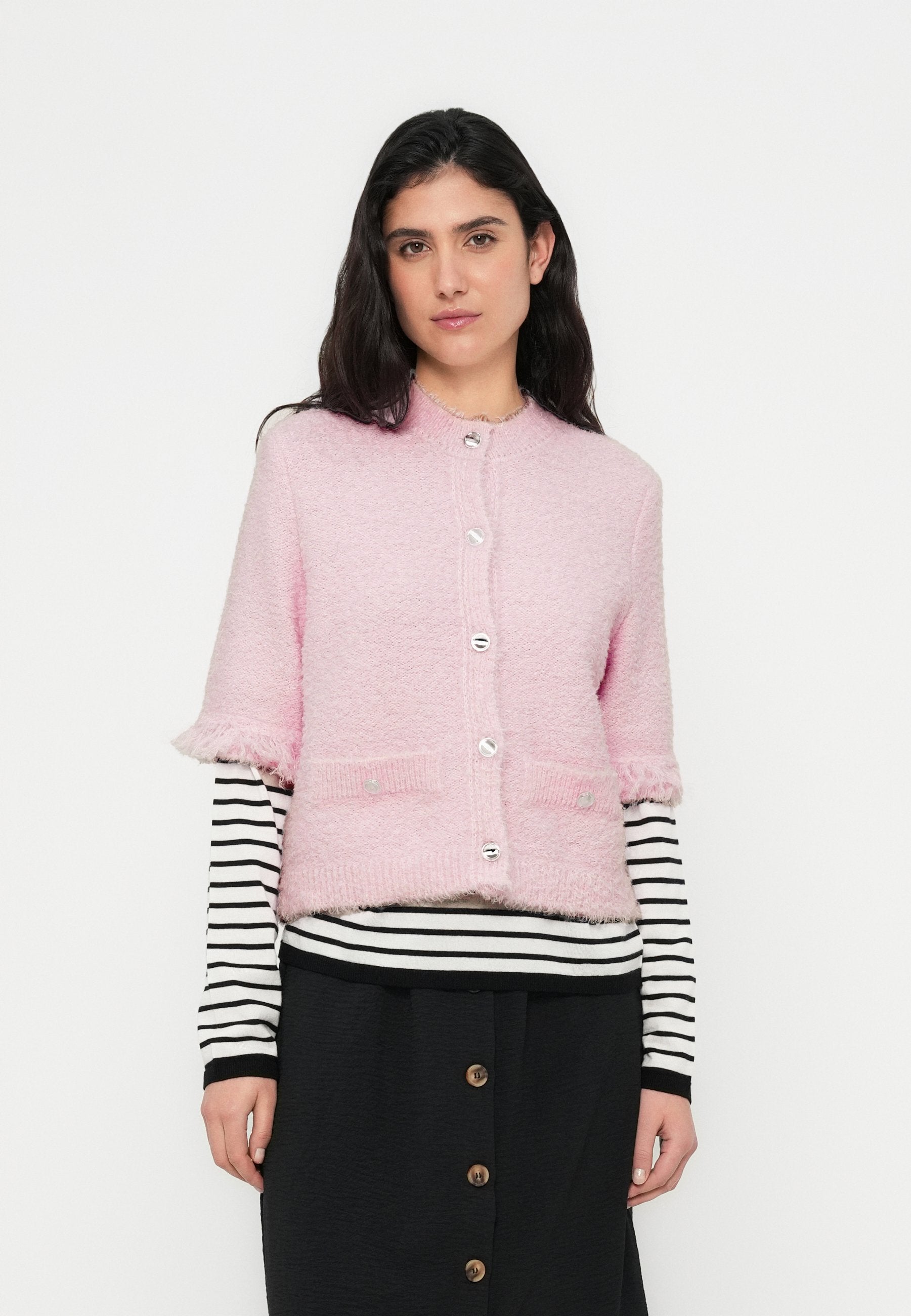 VILA VIMERCY O NECK BUTTON CARDIGAN