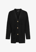 ONLY ONLIBI LS RIB LOOSE CARDIGAN KNT NOOS - Cardigan - black