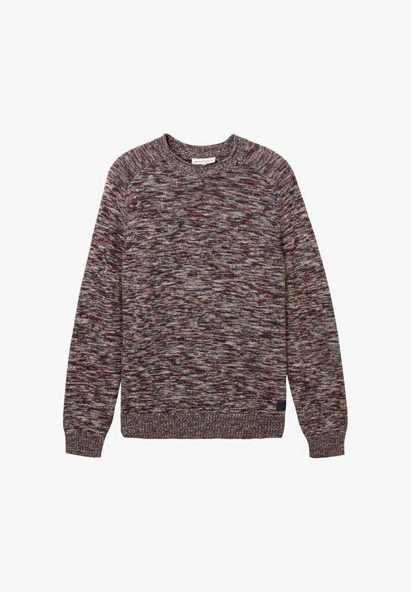 TOM TAILOR OPTIK - Jumper - tawny port red mouline