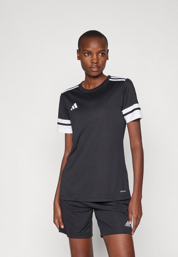 adidas Performance SQUADRA25 SHORT SLEEVE - Sports T-shirt - black/white