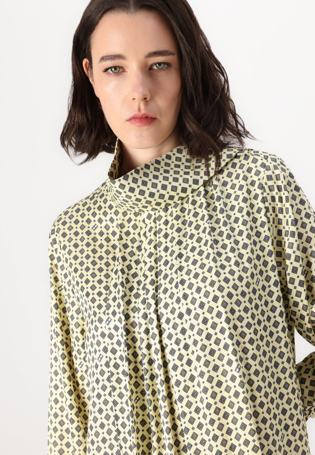 FOULARD DRAPED MIDI DRESS Media 6